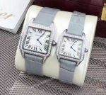 Copy Cartier Santos 100 Diamond Watch Stainless Steel Lover watch
